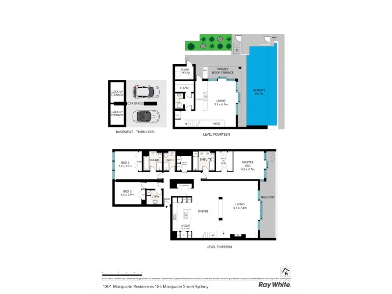 1301 / 185 Macquarie Street, Sydney NSW 2000 Floorplan