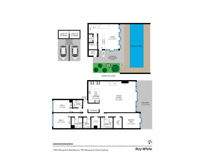 1302 / 185 Macquarie Street, Sydney NSW 2000 Floorplan
