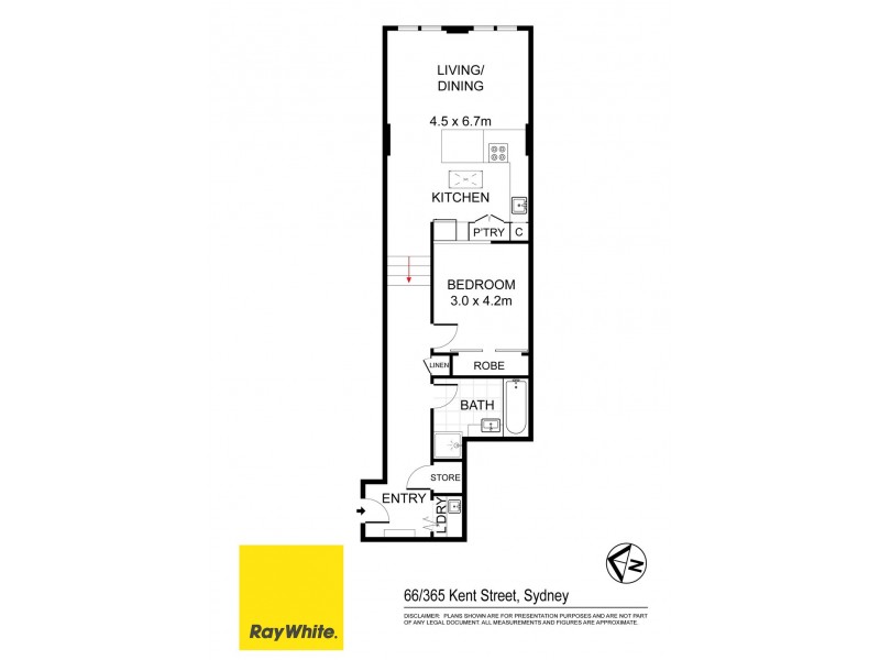 66 / 365 Kent Street, Sydney NSW 2000 Floorplan