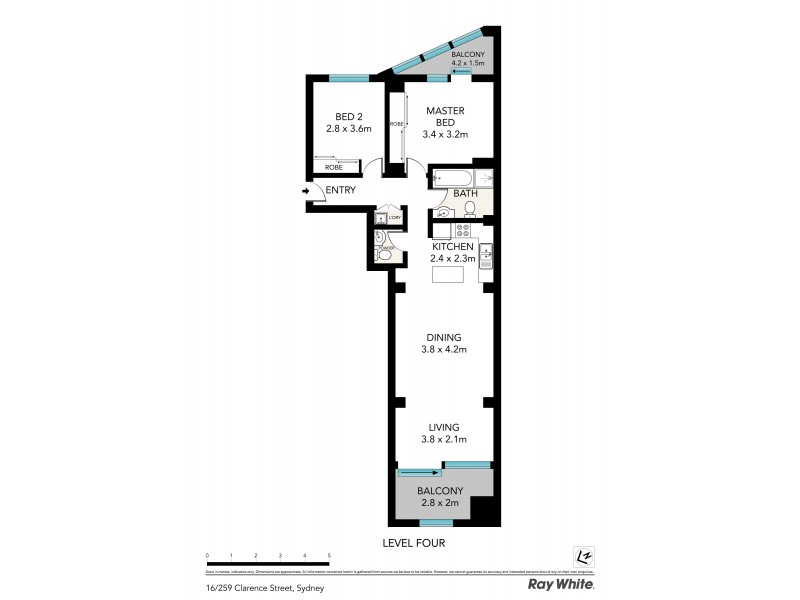 16 / 259 Clarence Street, Sydney NSW 2000 Floorplan