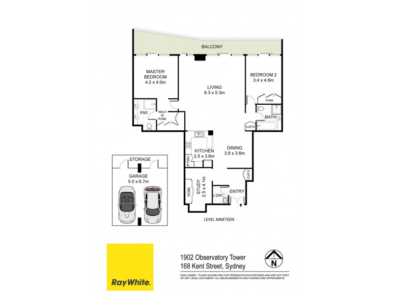 1902 / 168 Kent Street, Sydney NSW 2000 Floorplan