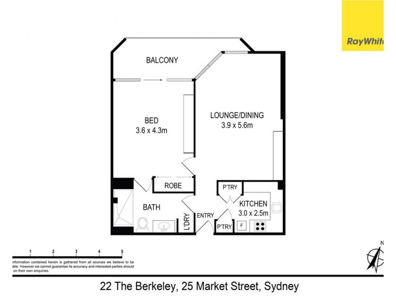22 / 25 Market Street, Sydney NSW 2000 Floorplan