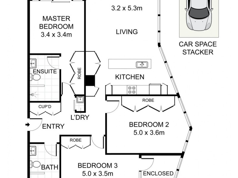 3602 / 38 York Street, Sydney NSW 2000 Floorplan