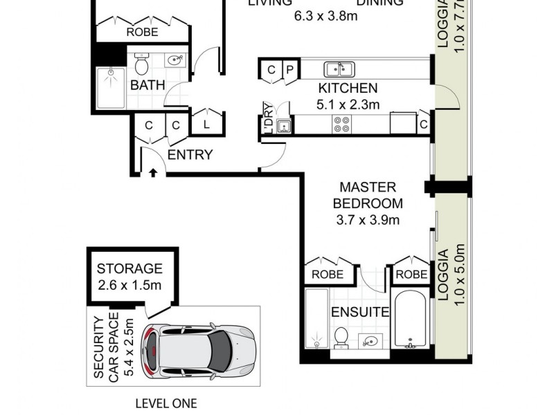 8A /171 Gloucester Street, Sydney NSW 2000 Floorplan