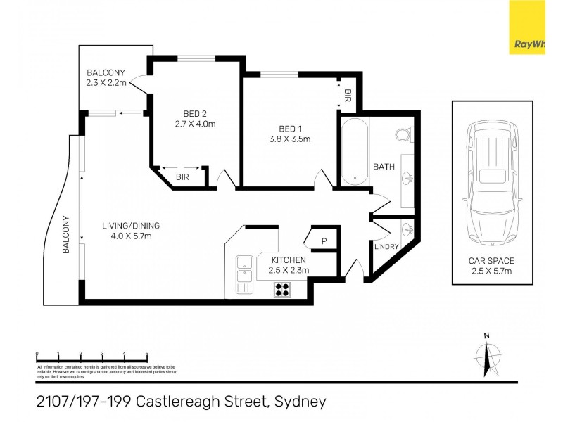 2107 / 199 Castlereagh Street, Sydney NSW 2000 Floorplan