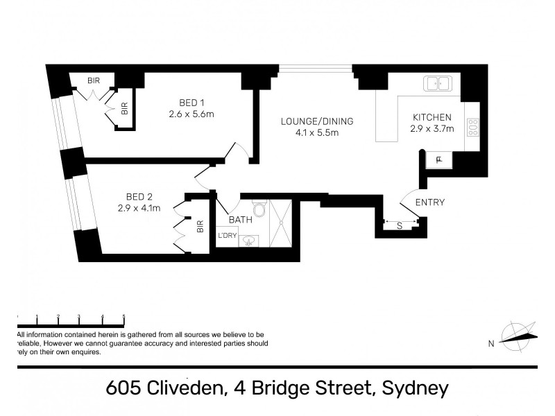 605 / 4 Bridge Street, Sydney NSW 2000 Floorplan