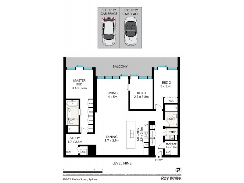 905 23 Shelley Street, Sydney NSW 2000 Floorplan