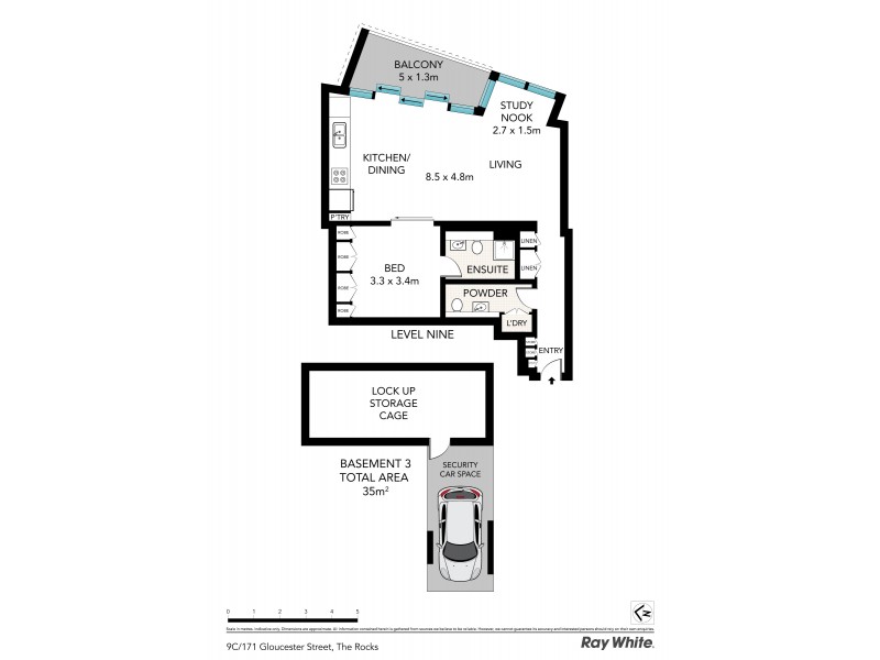 9 C / 171 Gloucester Street, Sydney NSW 2000 Floorplan