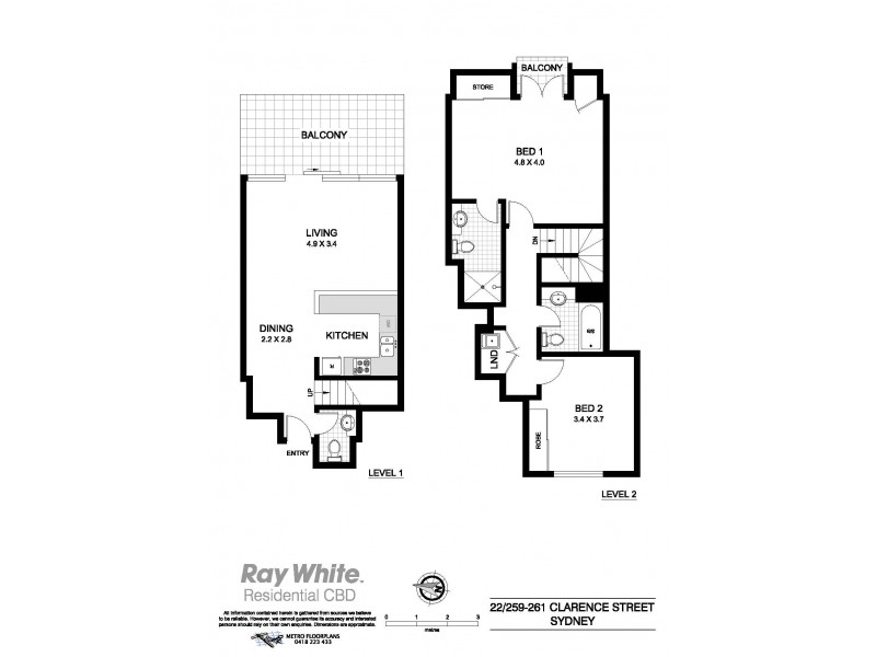 22 / 259 Clarence Street, Sydney NSW 2000 Floorplan