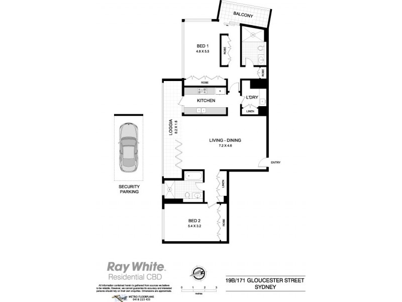 19 B / 171 Gloucester Street, Sydney NSW 2000 Floorplan