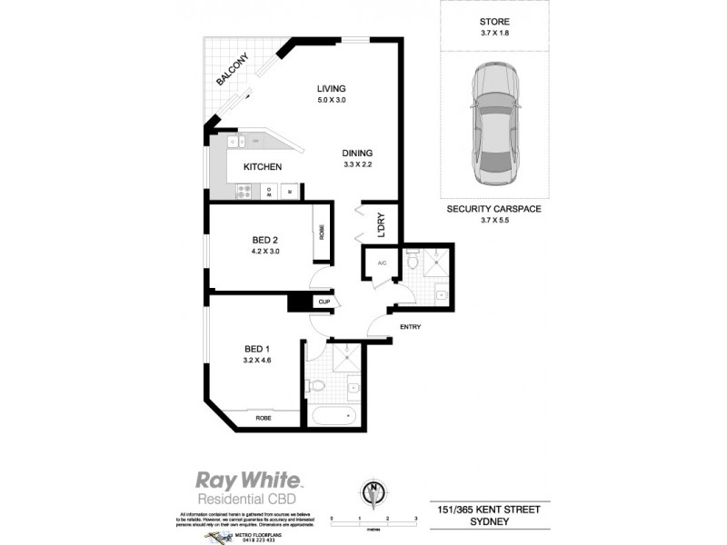 151 / 365 Kent Street, Sydney NSW 2000 Floorplan