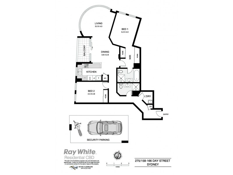 275 / 158 Day Street, Sydney NSW 2000 Floorplan