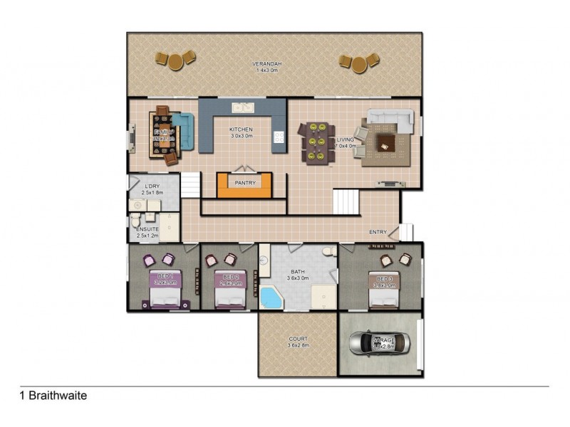 1 Braithwaite Court, Cannonvale QLD 4802 Floorplan
