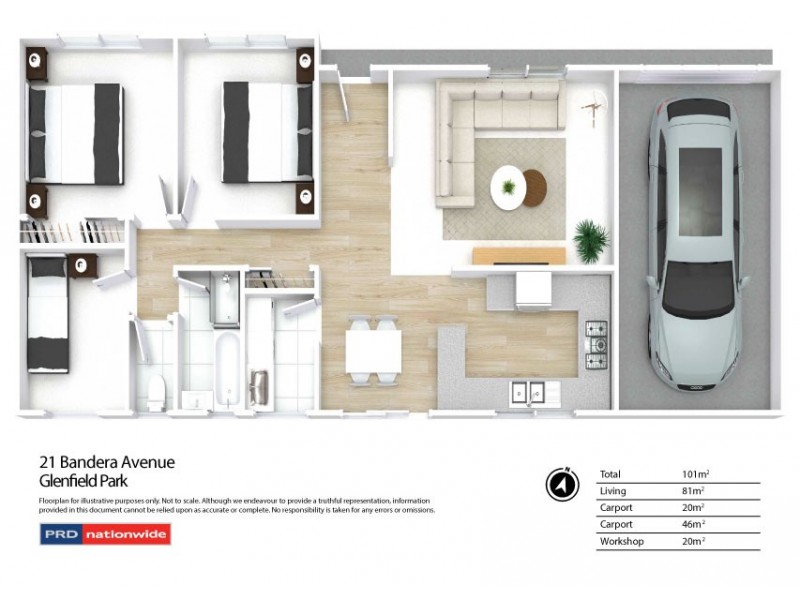 21 Bandera Avenue, Glenfield Park NSW 2650 Floorplan