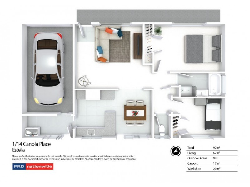 1/14 Canola Place, Estella NSW 2650 Floorplan
