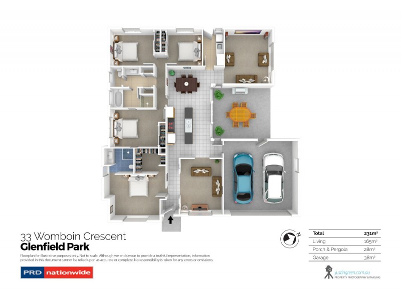 33 Womboin Crescent, Glenfield Park NSW 2650 Floorplan