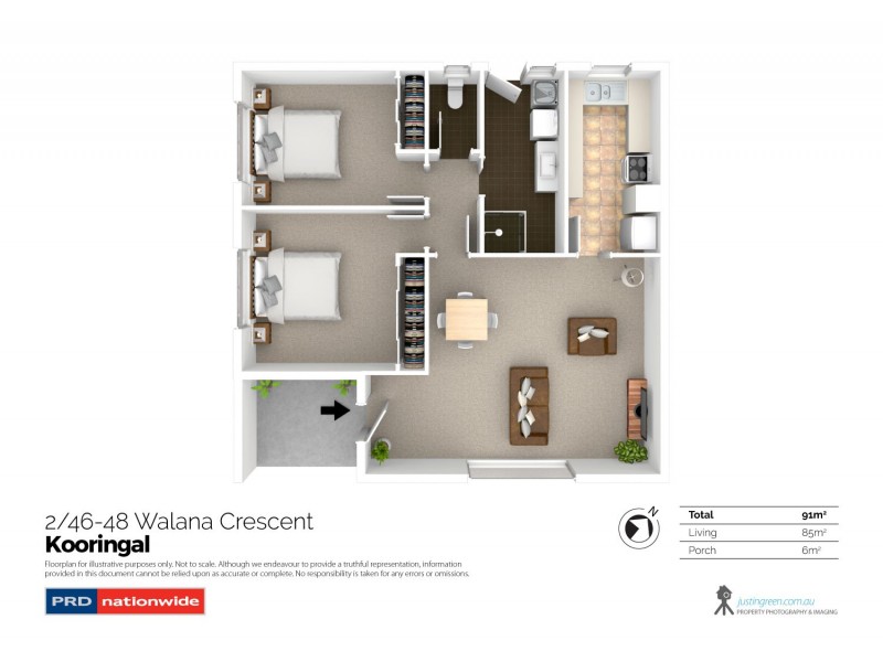 2/46-48 Walana Crescent, Kooringal NSW 2650 Floorplan