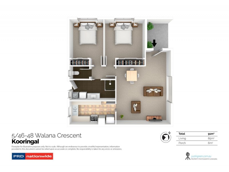5/46-48 Walana Crescent, Kooringal NSW 2650 Floorplan