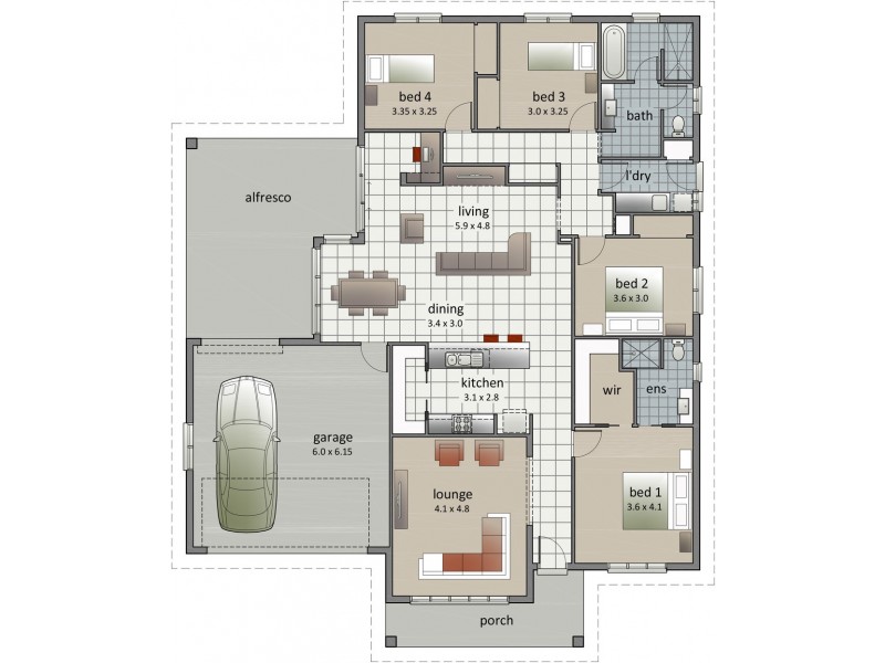 8 Hollows Crescent, Lloyd NSW 2650 Floorplan