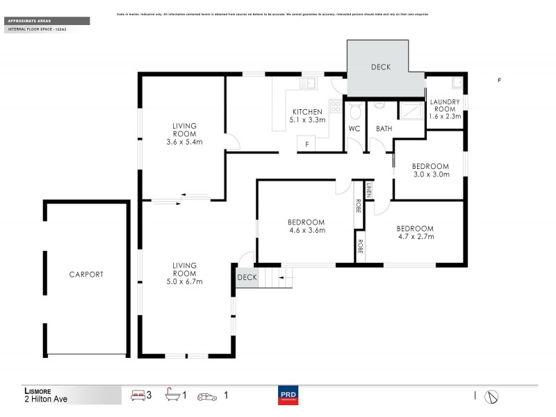 2 Hilton Avenue, Lismore NSW 2480 Floorplan
