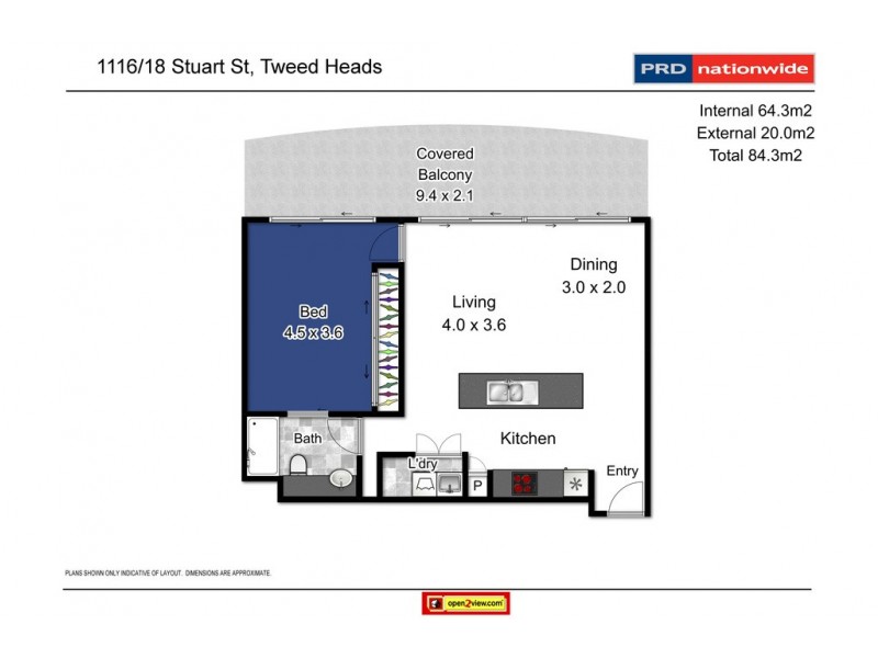 1116/18 Stuart Street, Tweed Heads NSW 2485 Floorplan