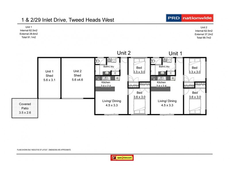 1 and 2 / 29 Inlet Drive, Tweed Heads West NSW 2485 Floorplan