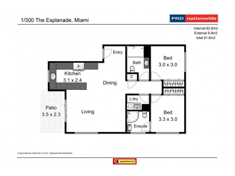 1/300 The Esplanade, Miami QLD 4220 Floorplan