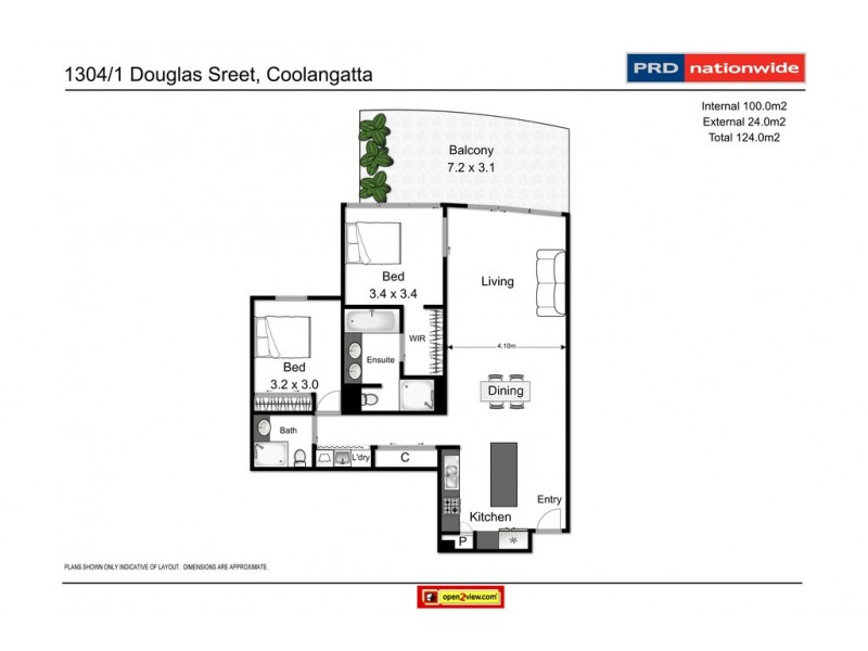 1304/1 Douglas Street, Coolangatta QLD 4225 Floorplan