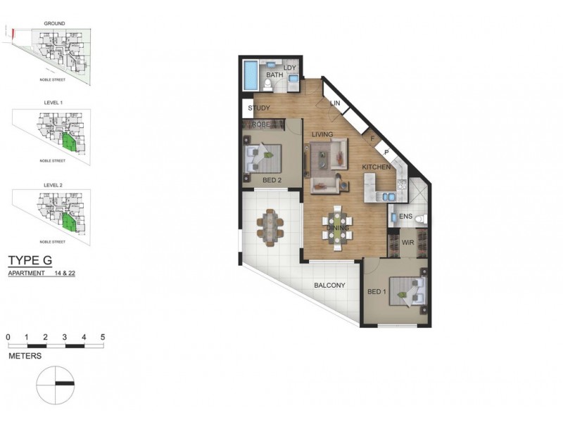 22/13 Fenton Street, Fairfield QLD 4103 Floorplan