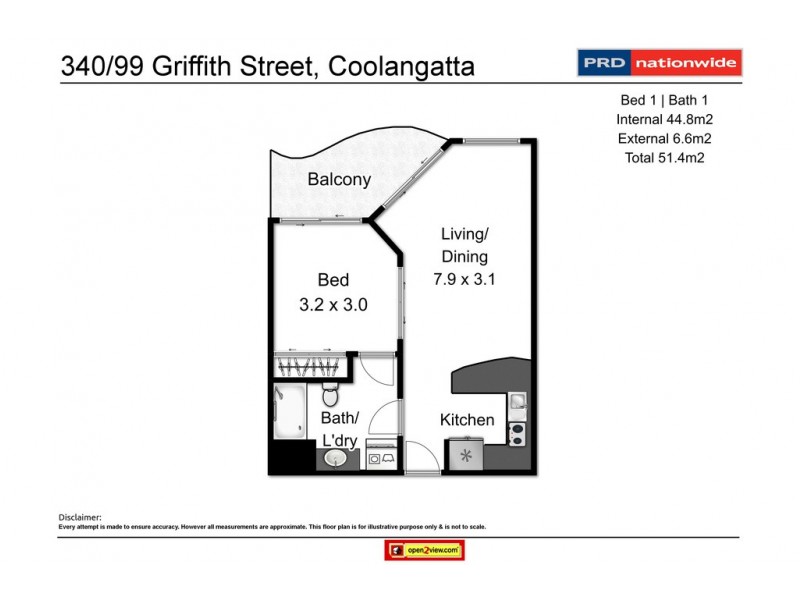 340/99 Griffith Street, Coolangatta QLD 4225 Floorplan