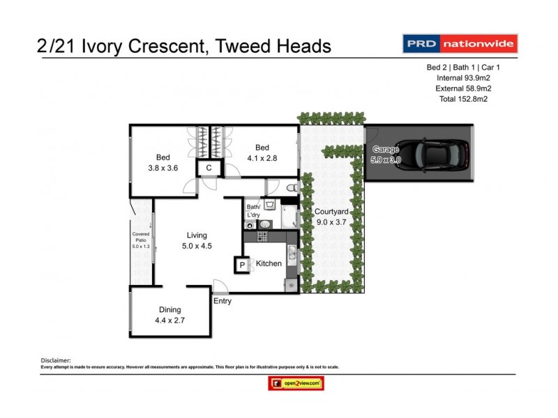 2/21 Ivory Crescent, Tweed Heads NSW 2485 Floorplan