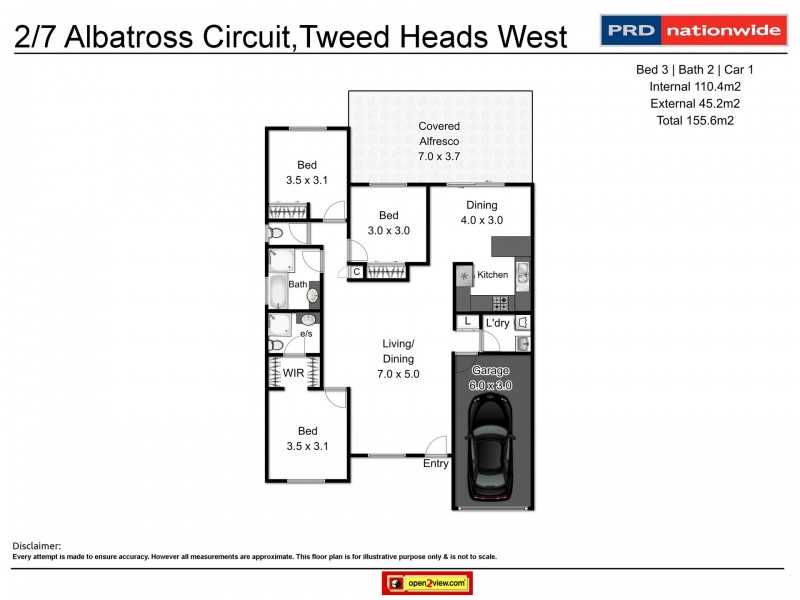 2/7 Albatross Circuit, Tweed Heads West NSW 2485 Floorplan