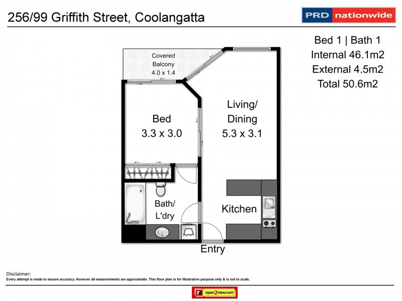 256/99 Griffith Street, Coolangatta QLD 4225 Floorplan