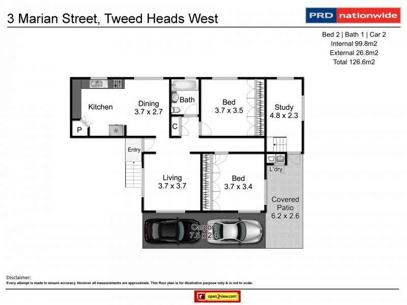 3 Marian Street, Tweed Heads West NSW 2485 Floorplan