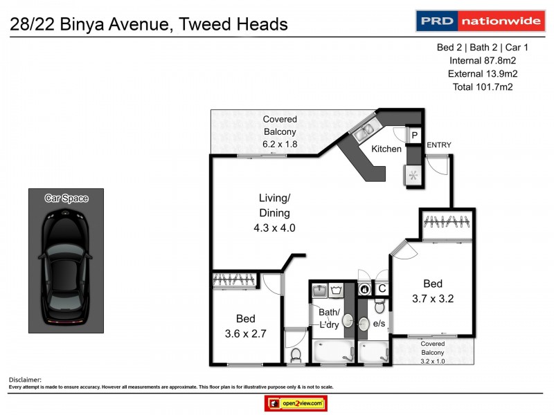 28/22 Binya Ave, Tweed Heads NSW 2485 Floorplan
