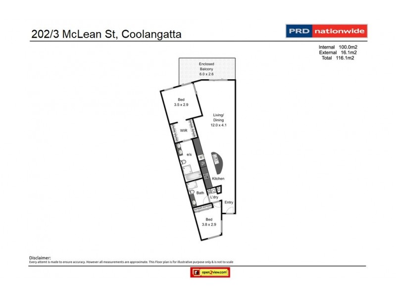 202/3 McLean Street, Coolangatta QLD 4225 Floorplan