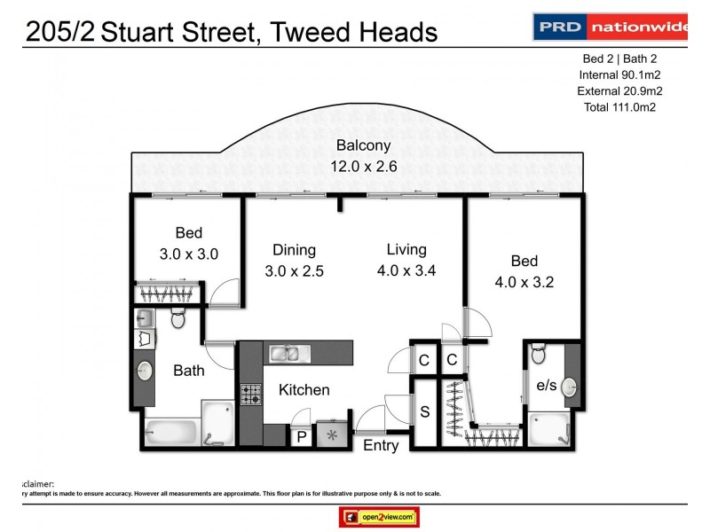 1205/2-4 Stuart Street, Tweed Heads NSW 2485 Floorplan