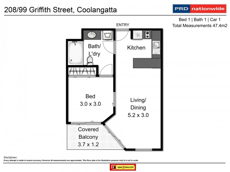 208/99 Griffith Street, Coolangatta QLD 4225 Floorplan