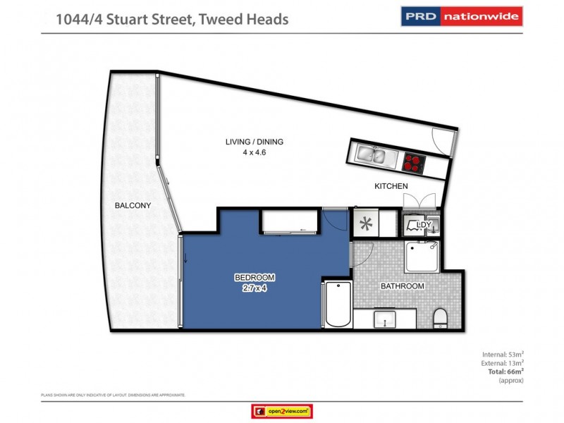 1044/4 Stuart Street, Tweed Heads NSW 2485 Floorplan