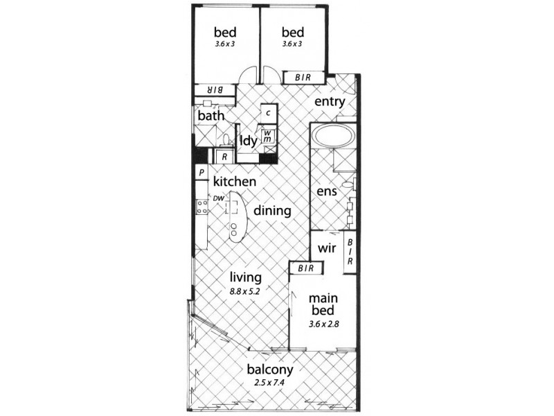 707/3 McLean Street, Coolangatta QLD 4225 Floorplan