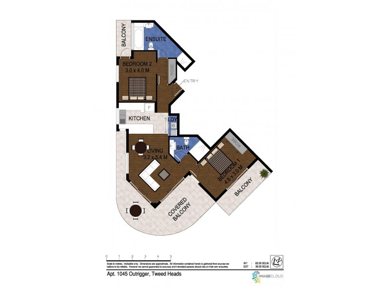 1045/4 Stuart Street, Tweed Heads NSW 2485 Floorplan