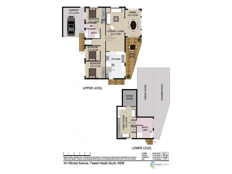 44 Hillcrest Avenue, Tweed Heads South NSW 2486 Floorplan
