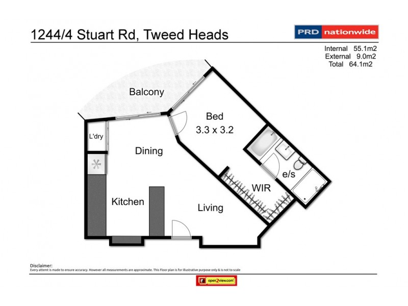 1244/4 Stuart Street, Tweed Heads NSW 2485 Floorplan