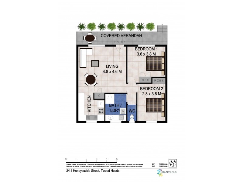 2/14 Honeysuckle Street, Tweed Heads West NSW 2485 Floorplan
