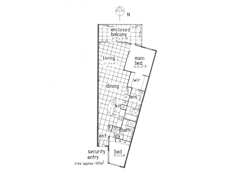 806/3 McLean St, Coolangatta QLD 4225 Floorplan