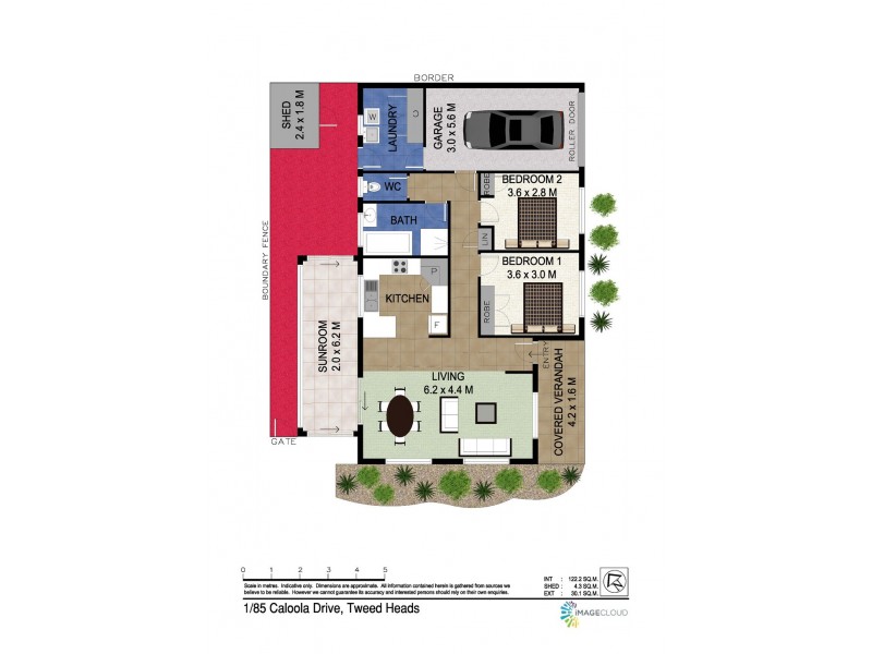 1/85 Caloola Drive, Tweed Heads NSW 2485 Floorplan