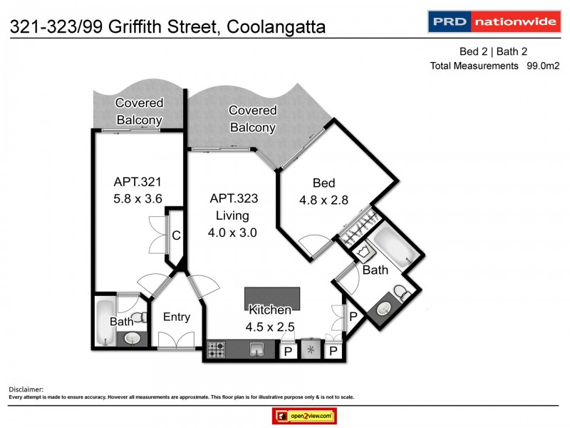 321-323/99 Griffith Street, Coolangatta QLD 4225 Floorplan