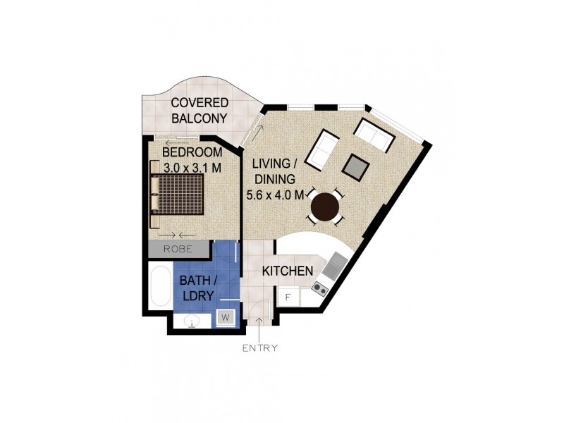 352/99 Griffith Street, Coolangatta QLD 4225 Floorplan