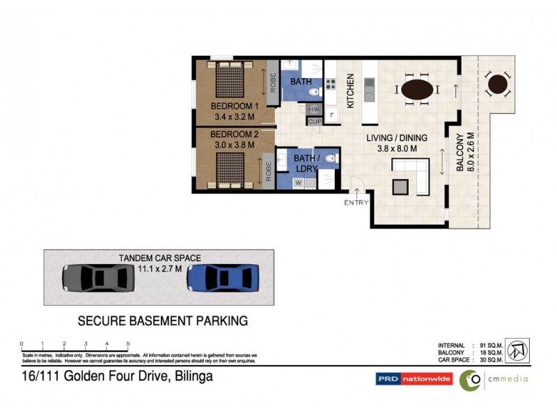 16/111-113 Golden Four Drive, Bilinga QLD 4225 Floorplan