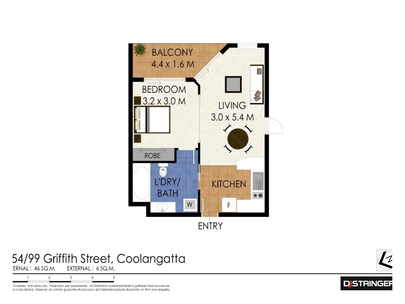 454/99 Griffith Street, Coolangatta QLD 4225 Floorplan